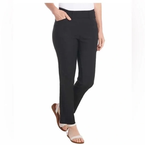 Hilary Radley Pants - Hilary Radley Ladies' Pull-On Ankle Pants, Slim, Pockets, Black, Large, NWT